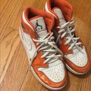Nike Jordan High-Top Sneakers in Orange and White